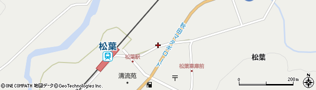 秋田県仙北市西木町桧木内松葉38周辺の地図