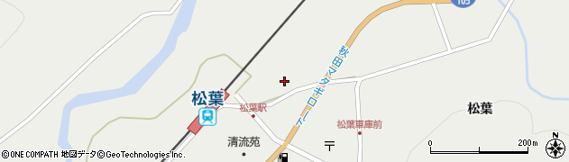 秋田県仙北市西木町桧木内松葉43周辺の地図