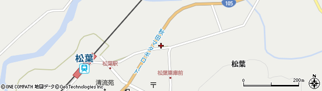 秋田県仙北市西木町桧木内松葉39周辺の地図