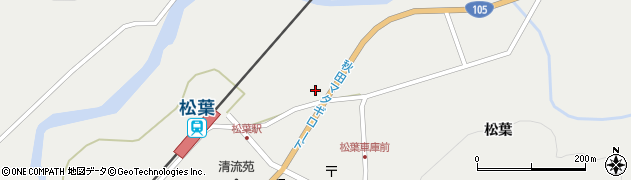 秋田県仙北市西木町桧木内松葉41周辺の地図