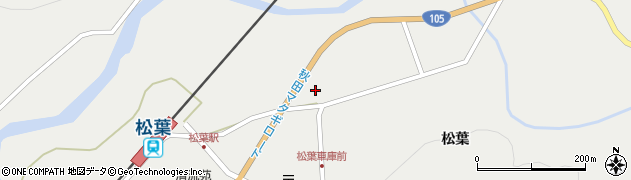 秋田県仙北市西木町桧木内松葉55周辺の地図