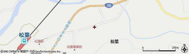 秋田県仙北市西木町桧木内松葉132周辺の地図