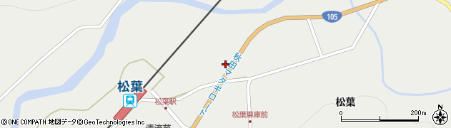 秋田県仙北市西木町桧木内松葉45周辺の地図
