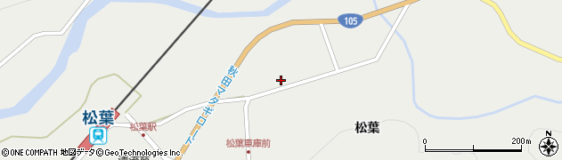 秋田県仙北市西木町桧木内松葉57周辺の地図