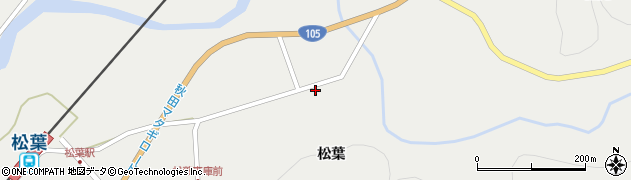 秋田県仙北市西木町桧木内松葉107周辺の地図