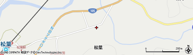 秋田県仙北市西木町桧木内松葉106周辺の地図