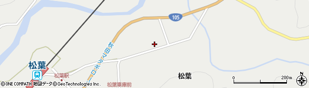 秋田県仙北市西木町桧木内松葉77周辺の地図