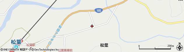 秋田県仙北市西木町桧木内松葉84周辺の地図