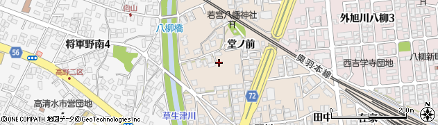秋田県秋田市外旭川堂ノ前周辺の地図