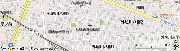 秋田県秋田市外旭川八柳周辺の地図