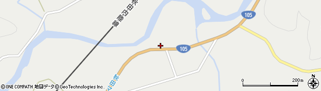 秋田県仙北市西木町桧木内松葉65周辺の地図