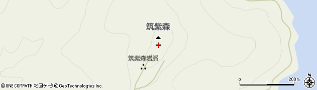筑紫森周辺の地図