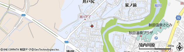 秋田県秋田市濁川周辺の地図