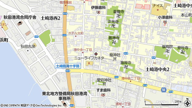 〒011-0946 秋田県秋田市土崎港中央の地図