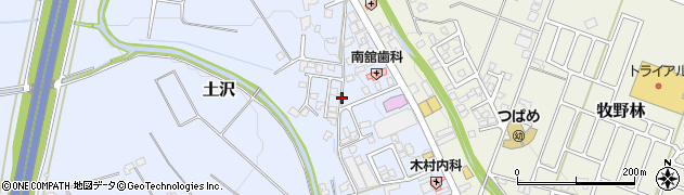 岩手県滝沢市土沢周辺の地図