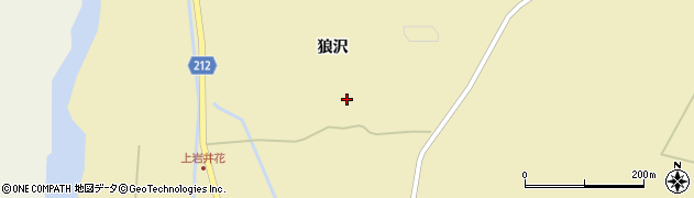 岩手県雫石町（岩手郡）長山（狼沢）周辺の地図