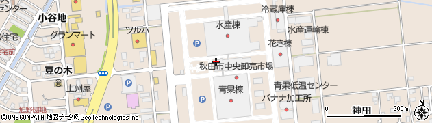 秋田銀行中央市場 ＡＴＭ周辺の地図