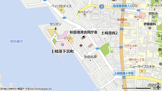 〒011-0945 秋田県秋田市土崎港西の地図