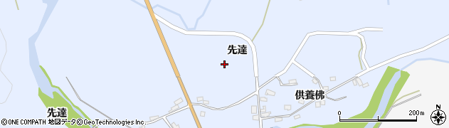秋田県仙北市田沢湖田沢先達周辺の地図