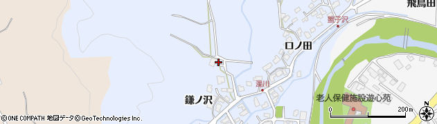 秋田県秋田市濁川鎌ノ沢周辺の地図
