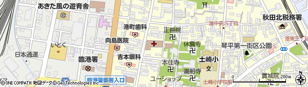 土崎郵便局周辺の地図