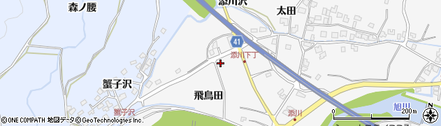 秋田県秋田市添川飛鳥田27周辺の地図