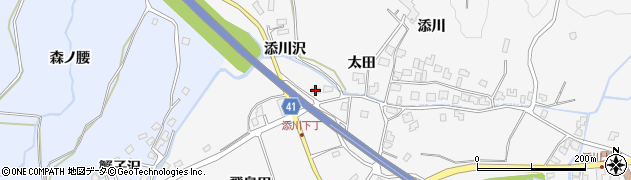 秋田県秋田市添川飛鳥田59周辺の地図
