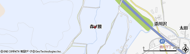 秋田県秋田市濁川（森ノ腰）周辺の地図