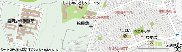 岩手県盛岡市上田松屋敷24周辺の地図