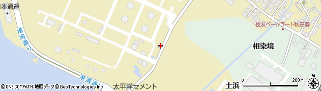秋田県秋田市土崎港相染町土浜61周辺の地図