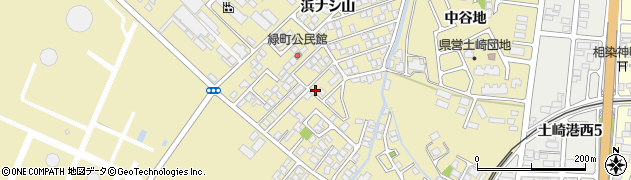 秋田県秋田市土崎港相染町浜ナシ山周辺の地図