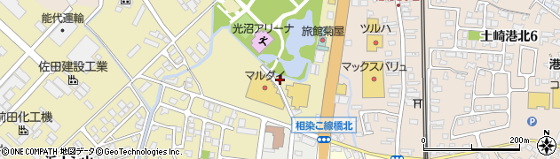 秋田県秋田市土崎港相染町家ノ下周辺の地図