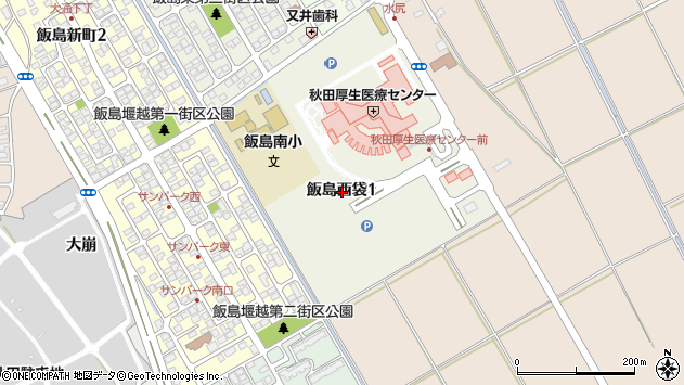 〒011-0948 秋田県秋田市飯島西袋の地図