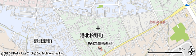 秋田県秋田市港北松野町周辺の地図