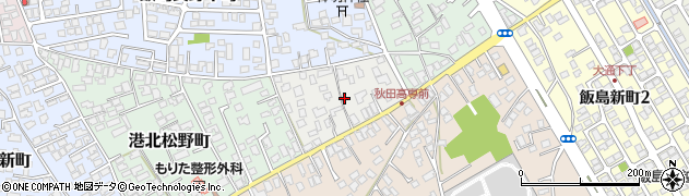 秋田県秋田市飯島長野上町周辺の地図