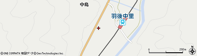 秋田県仙北市西木町桧木内（中島）周辺の地図