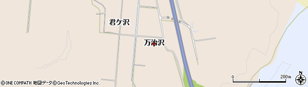秋田県秋田市外旭川（万治沢）周辺の地図