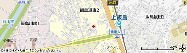 秋田県秋田市飯島道東周辺の地図