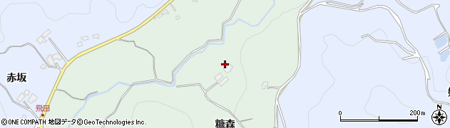 岩手県盛岡市上田糠森周辺の地図