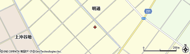秋田県秋田市下新城岩城（明通）周辺の地図