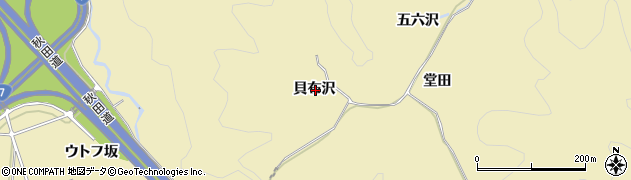 秋田県秋田市上新城道川貝布沢周辺の地図