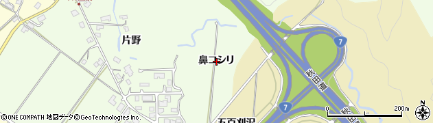 秋田県秋田市上新城中鼻コシリ周辺の地図