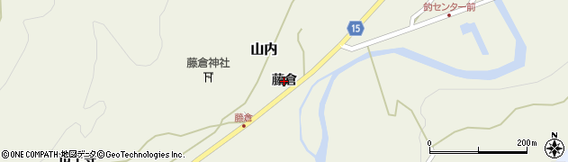 秋田県秋田市山内（藤倉）周辺の地図