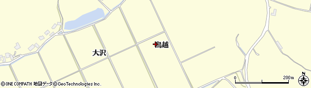 秋田県秋田市下新城岩城鳥越周辺の地図
