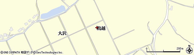 秋田県秋田市下新城岩城（鳥越）周辺の地図