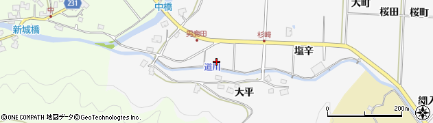 道川周辺の地図