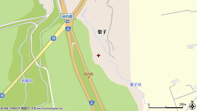 〒020-0611 岩手県滝沢市巣子の地図