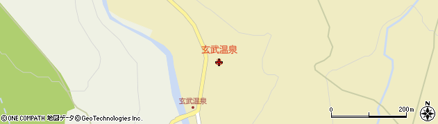 玄武温泉周辺の地図