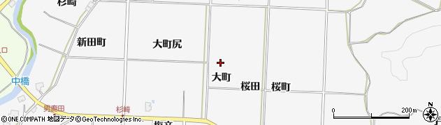 秋田県秋田市上新城五十丁（大町）周辺の地図