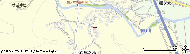 秋田県秋田市下新城岩城（右馬之丞）周辺の地図